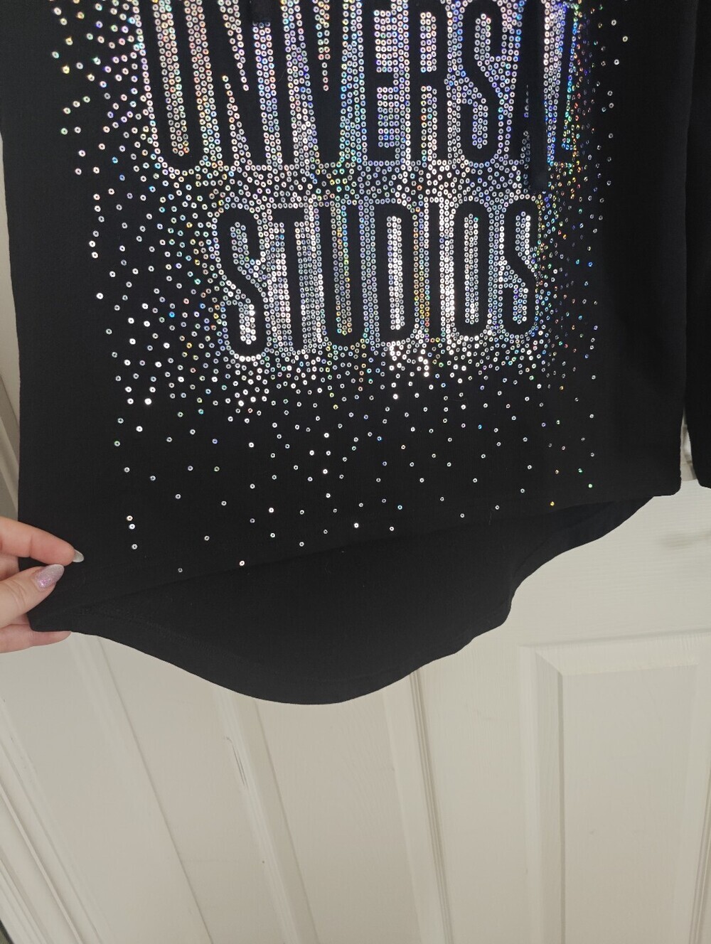 UNIVERSAL STUDIOS Rhinestone Black Hoodie - Picture 2 of 5